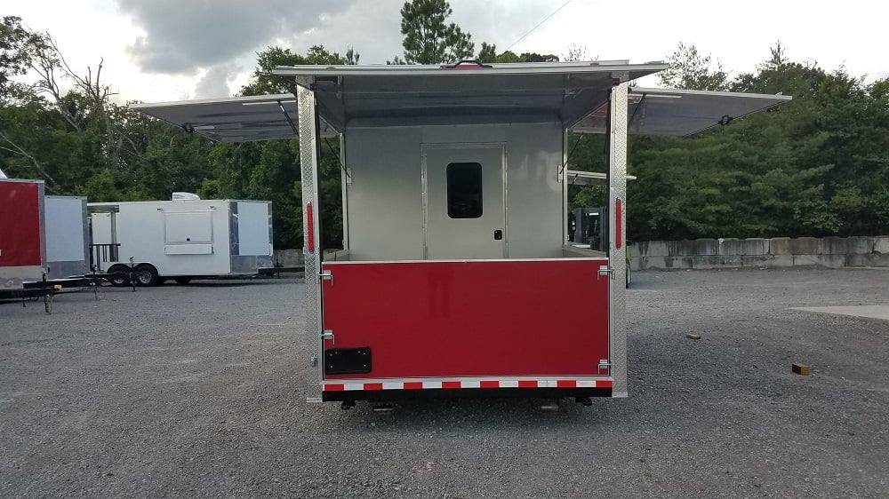 8.5' x 20' Red BBQ Porch Concession Food Trailer