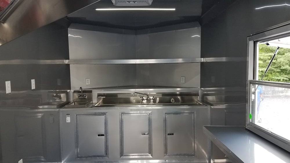 8.5' x 20' Red BBQ Porch Concession Food Trailer