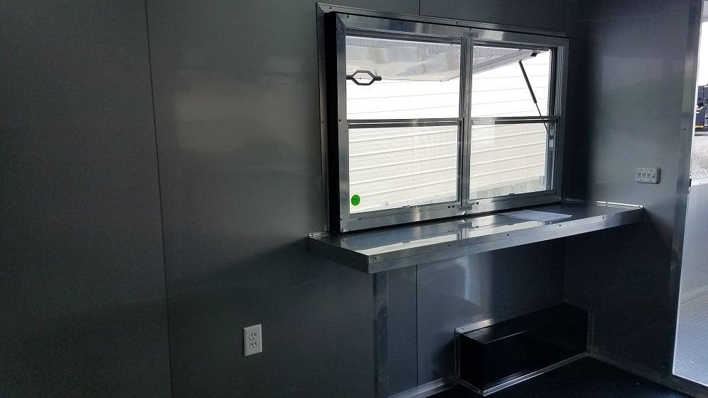 8.5' x 20' Red BBQ Porch Concession Food Trailer