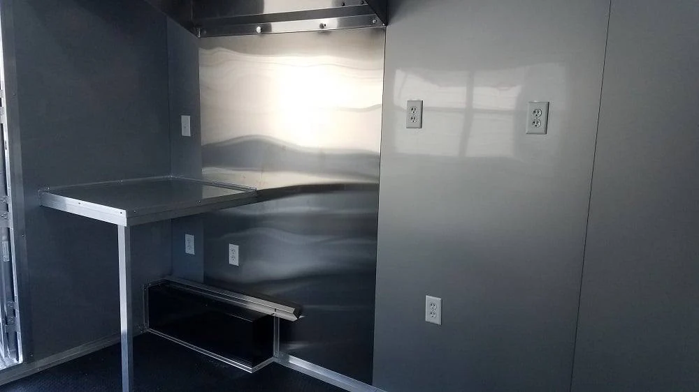 8.5' x 20' Red BBQ Porch Concession Food Trailer