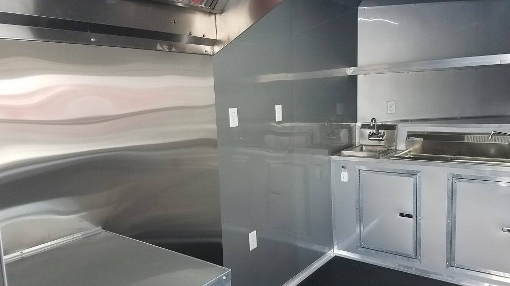 8.5' x 20' Red BBQ Porch Concession Food Trailer