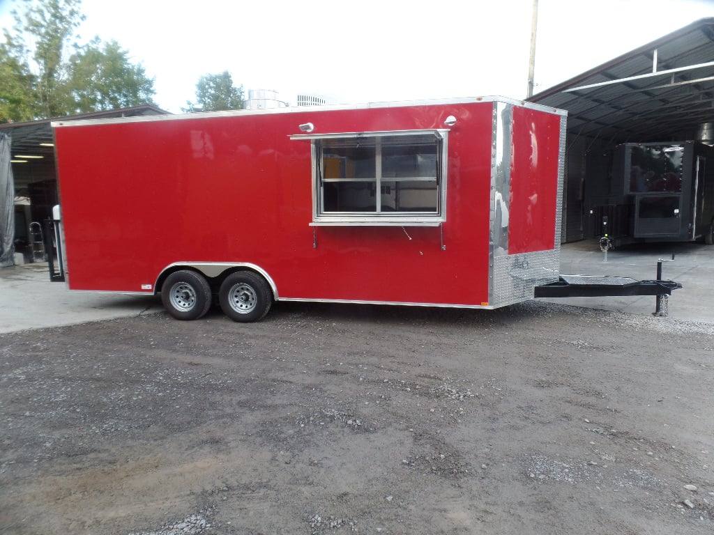 461-8.5-x-20-red-concession-food-trailer-with-appliances-15.jpg 8.5' x 20' Red Concession Food Trailer With Appliances