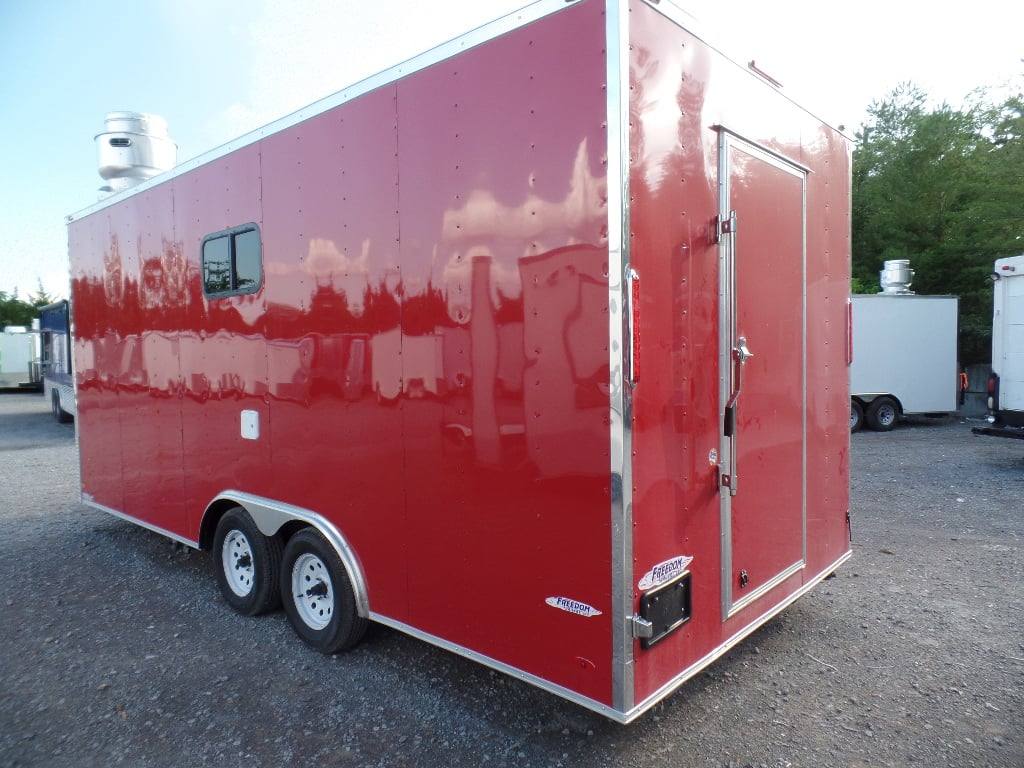 462-8.5-x-20-red-food-catering-event-concession-trailer-17.jpg 8.5' x 20' Red Food Catering Event Concession Trailer