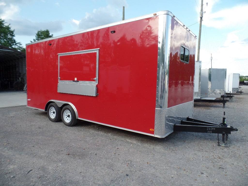462-8.5-x-20-red-food-catering-event-concession-trailer-19.jpg 8.5' x 20' Red Food Catering Event Concession Trailer