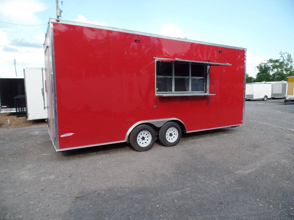 462-8.5-x-20-red-food-catering-event-concession-trailer-20.jpg 8.5' x 20' Red Food Catering Event Concession Trailer
