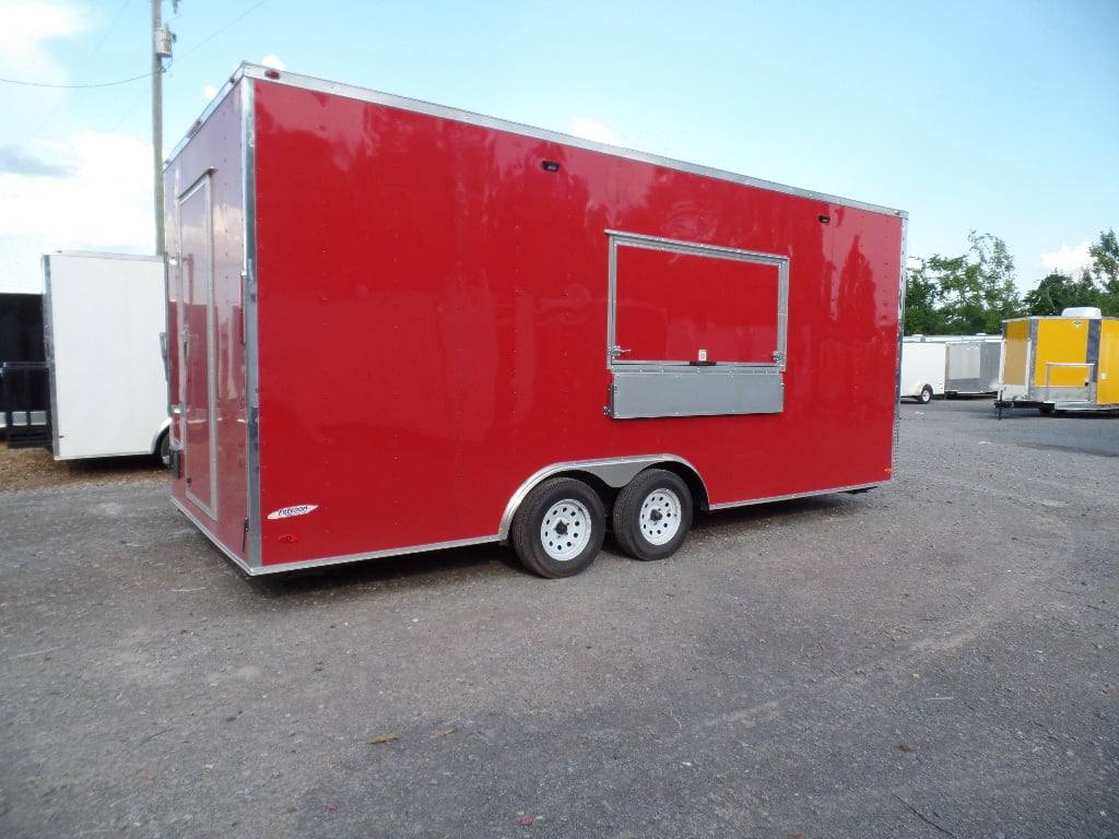 462-8.5-x-20-red-food-catering-event-concession-trailer-26.jpg 8.5' x 20' Red Food Catering Event Concession Trailer