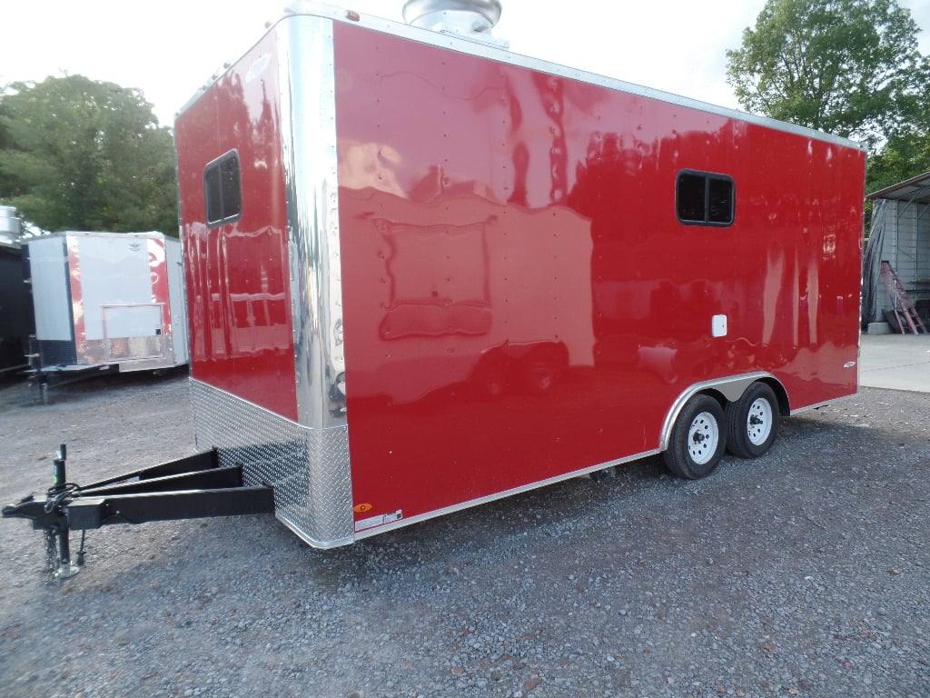 462-8.5-x-20-red-food-catering-event-concession-trailer-28.jpg 8.5' x 20' Red Food Catering Event Concession Trailer