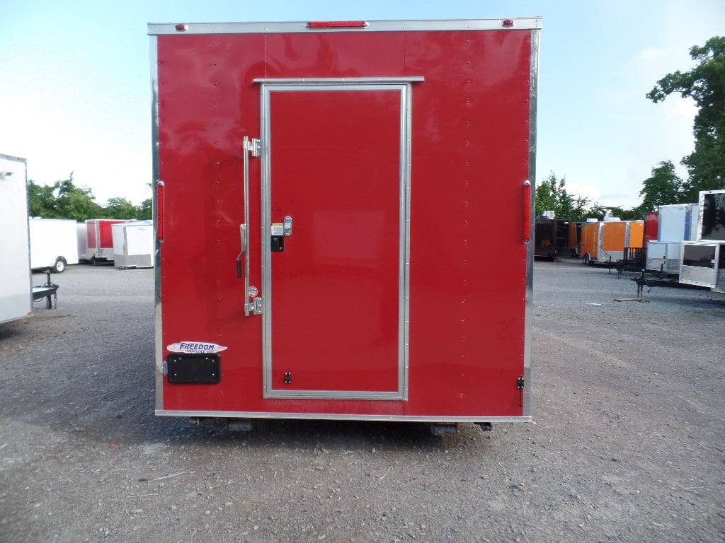 462-8.5-x-20-red-food-catering-event-concession-trailer-5.jpg 8.5' x 20' Red Food Catering Event Concession Trailer