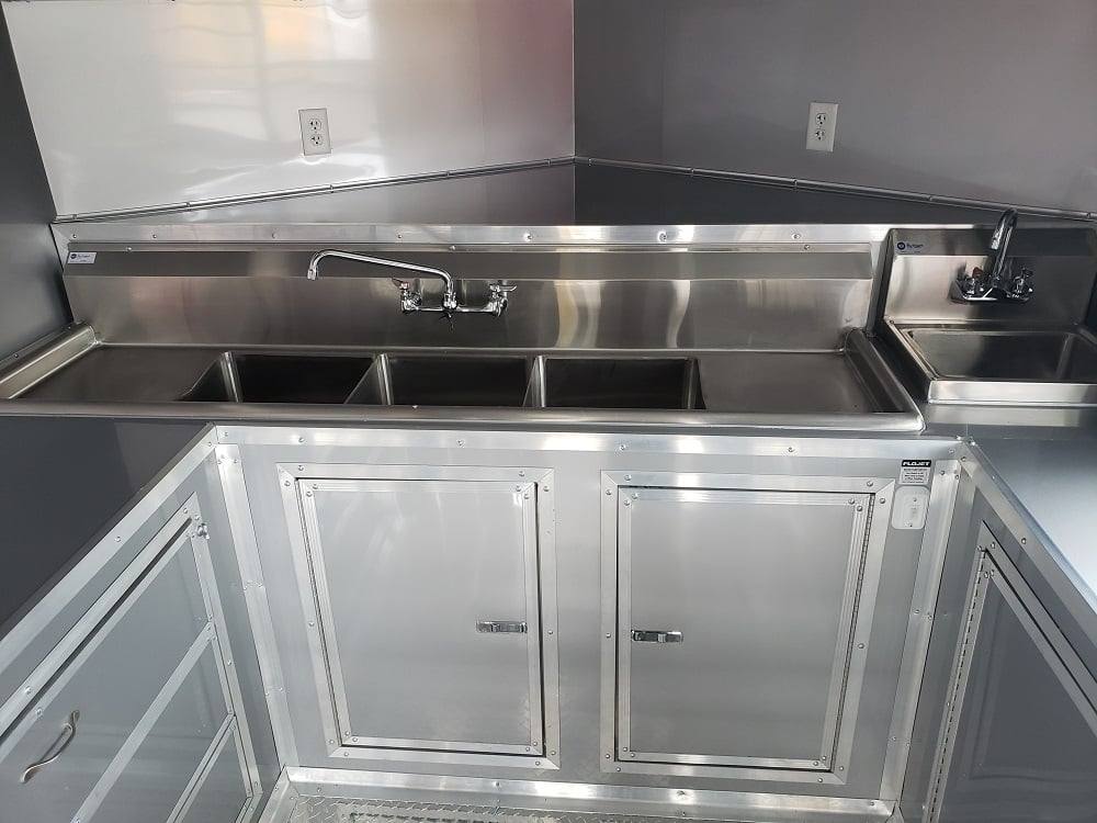 463-8.5-x-20-red-porch-style-bbq-concession-food-trailer-with-appliances-12.jpg 8.5' x 20' Red Porch Style BBQ Concession Food Trailer with Appliances