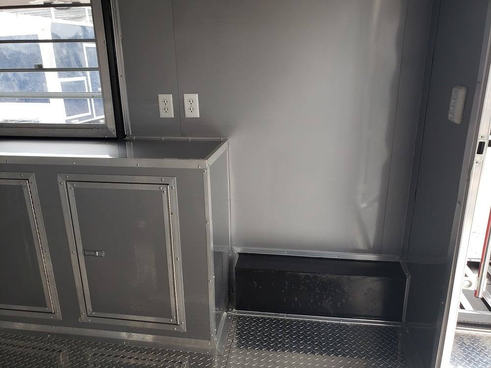 463-8.5-x-20-red-porch-style-bbq-concession-food-trailer-with-appliances-16.jpg 8.5' x 20' Red Porch Style BBQ Concession Food Trailer with Appliances