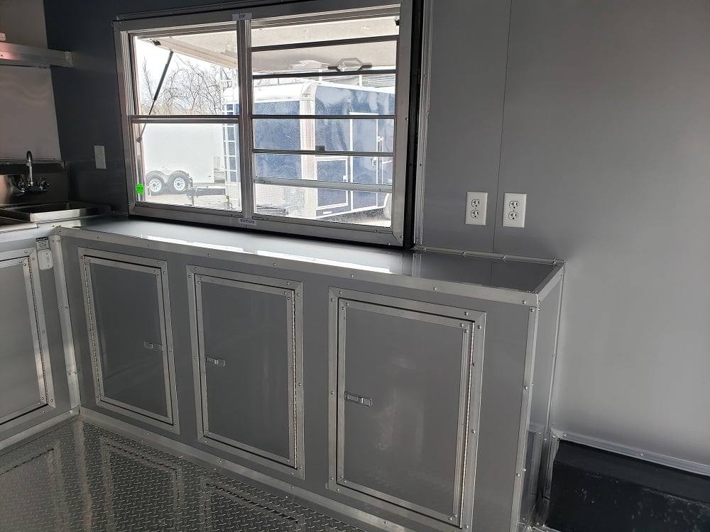 463-8.5-x-20-red-porch-style-bbq-concession-food-trailer-with-appliances-19.jpg 8.5' x 20' Red Porch Style BBQ Concession Food Trailer with Appliances