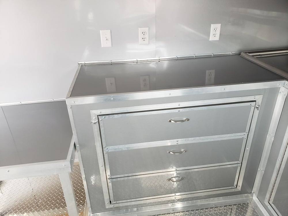 463-8.5-x-20-red-porch-style-bbq-concession-food-trailer-with-appliances-27.jpg 8.5' x 20' Red Porch Style BBQ Concession Food Trailer with Appliances