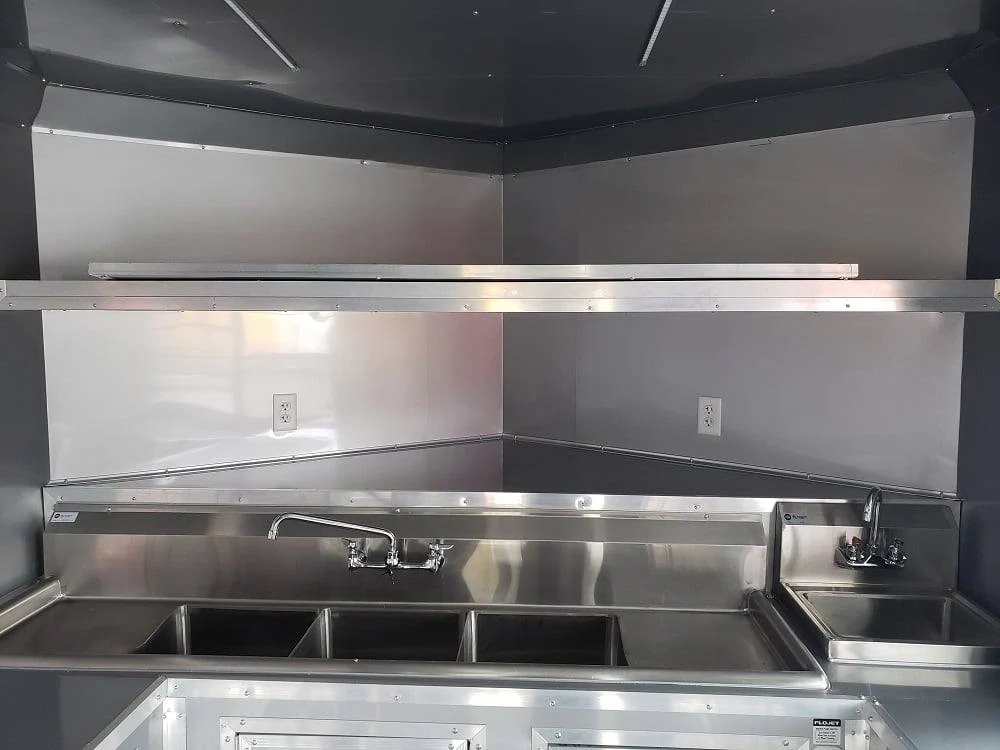 463-8.5-x-20-red-porch-style-bbq-concession-food-trailer-with-appliances-6.webp 8.5' x 20' Red Porch Style BBQ Concession Food Trailer with Appliances