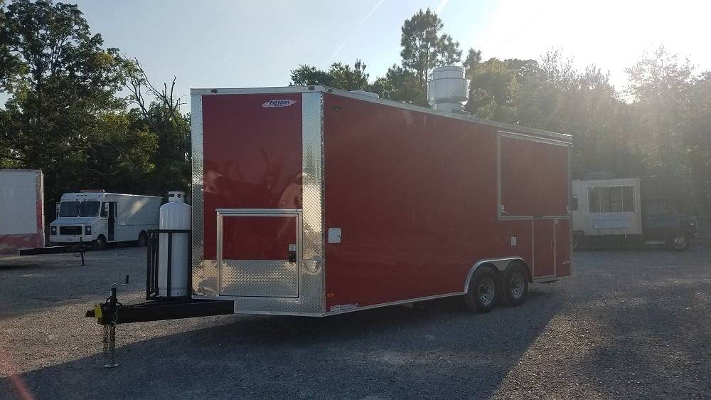 464-8.5-x-20-red-porch-style-concession-food-trailer-with-appliances-10.jpg 8.5' x 20' Red Porch Style Concession Food Trailer With Appliances