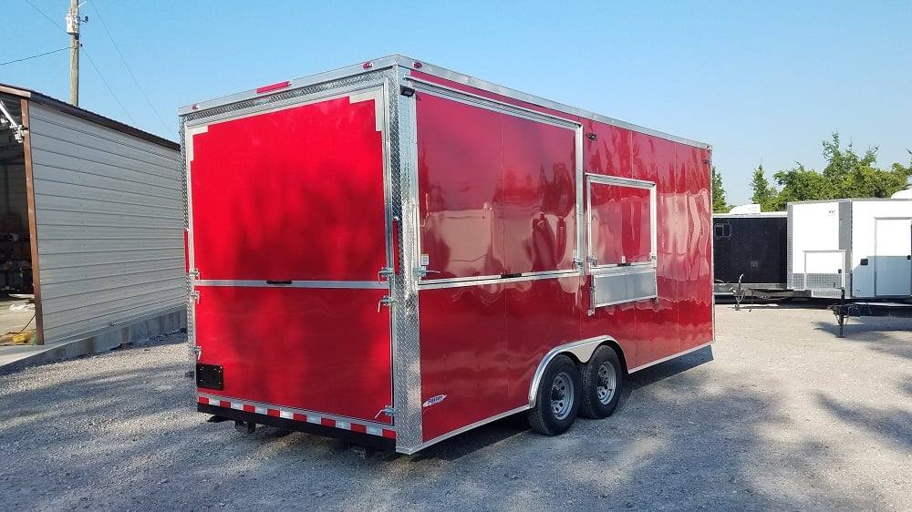 464-8.5-x-20-red-porch-style-concession-food-trailer-with-appliances-11.jpg 8.5' x 20' Red Porch Style Concession Food Trailer With Appliances