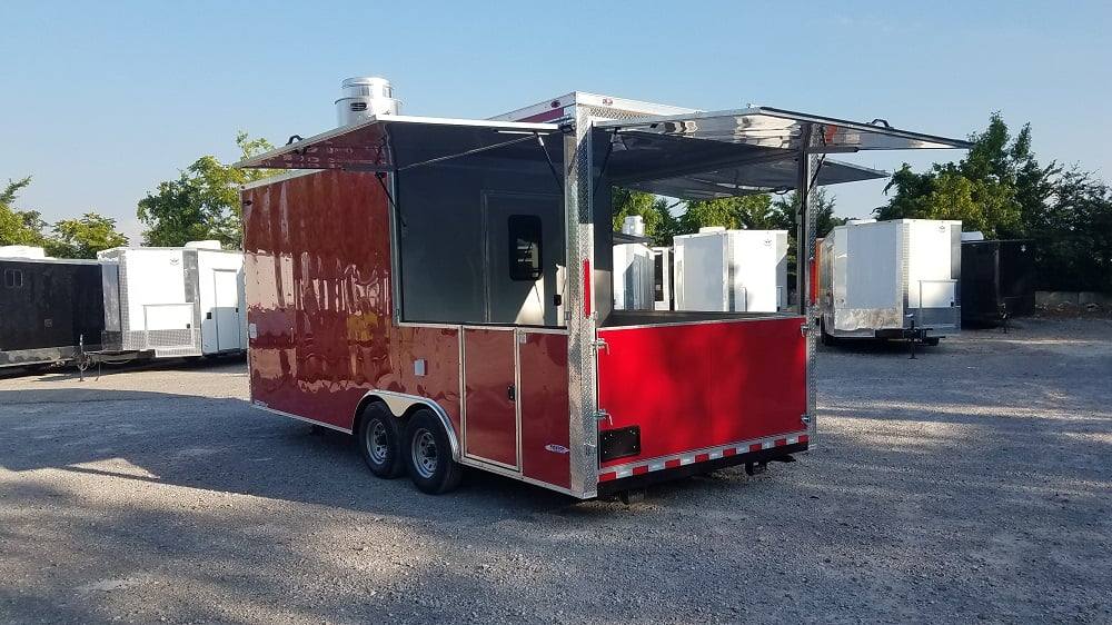 464-8.5-x-20-red-porch-style-concession-food-trailer-with-appliances-18.jpg 8.5' x 20' Red Porch Style Concession Food Trailer With Appliances