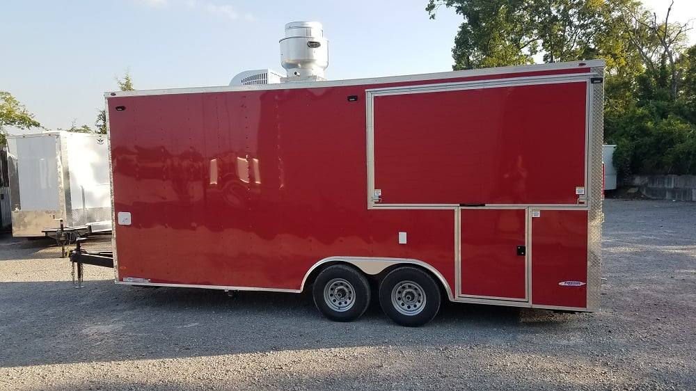 464-8.5-x-20-red-porch-style-concession-food-trailer-with-appliances-19.jpg 8.5' x 20' Red Porch Style Concession Food Trailer With Appliances
