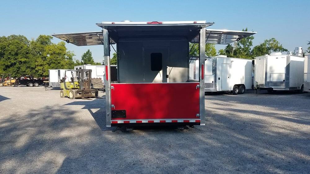 464-8.5-x-20-red-porch-style-concession-food-trailer-with-appliances-22.jpg 8.5' x 20' Red Porch Style Concession Food Trailer With Appliances