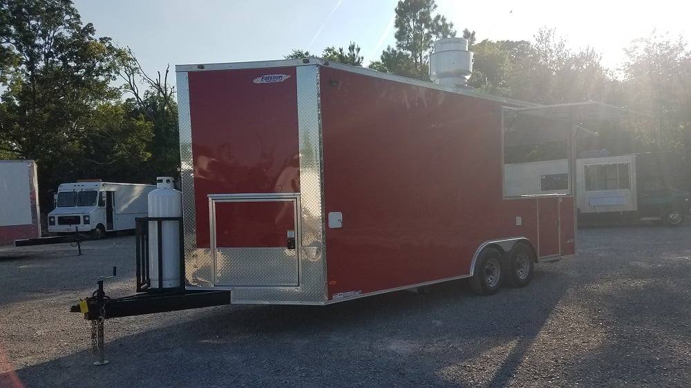 464-8.5-x-20-red-porch-style-concession-food-trailer-with-appliances-25.jpg 8.5' x 20' Red Porch Style Concession Food Trailer With Appliances