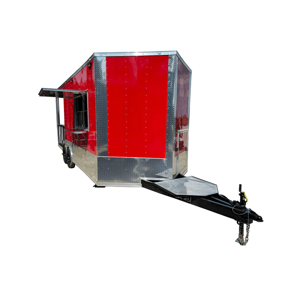 466-8.5-x-20-victory-red-bbq-event-concession-trailer-1.webp 8.5' X 20' Victory Red BBQ Event Concession Trailer