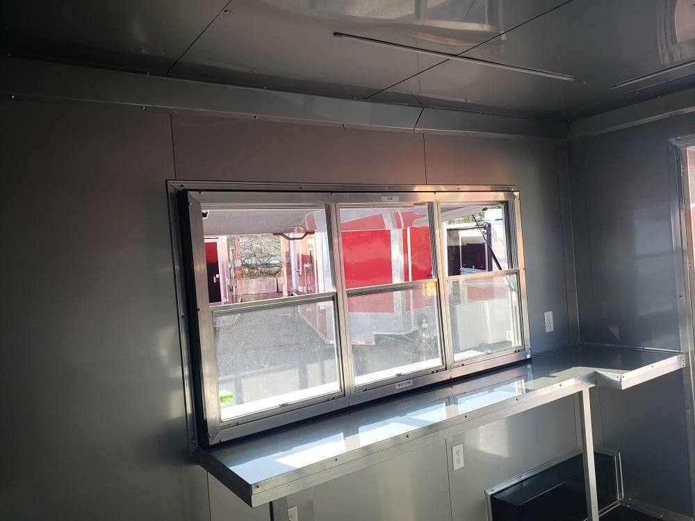 467-8.5-x-20-victory-red-bbq-porch-concession-food-trailer-11.jpg 8.5' x 20' Victory Red BBQ Porch Concession Food Trailer