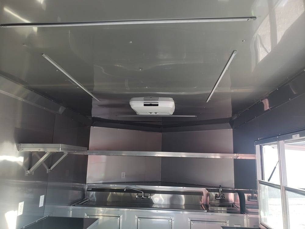 467-8.5-x-20-victory-red-bbq-porch-concession-food-trailer-16.jpg 8.5' x 20' Victory Red BBQ Porch Concession Food Trailer