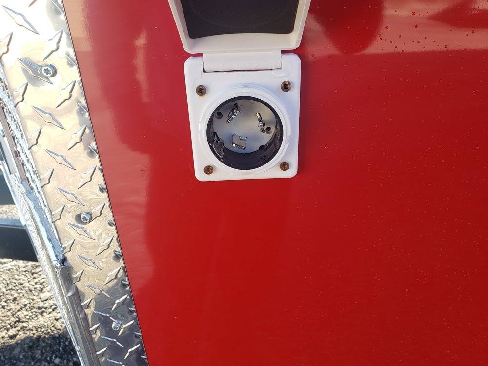 467-8.5-x-20-victory-red-bbq-porch-concession-food-trailer-19.jpg 8.5' x 20' Victory Red BBQ Porch Concession Food Trailer