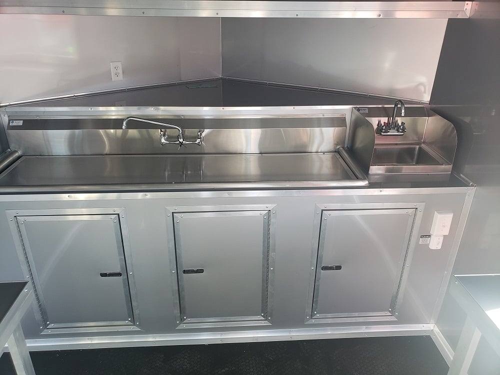 467-8.5-x-20-victory-red-bbq-porch-concession-food-trailer-2.jpg 8.5' x 20' Victory Red BBQ Porch Concession Food Trailer