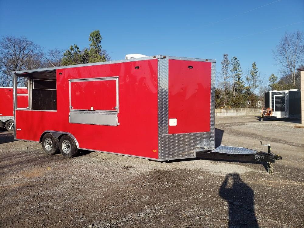 467-8.5-x-20-victory-red-bbq-porch-concession-food-trailer-20.jpg 8.5' x 20' Victory Red BBQ Porch Concession Food Trailer