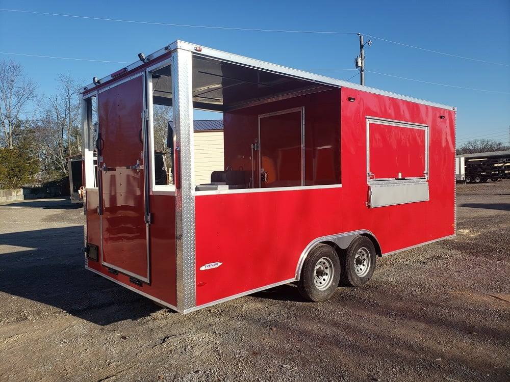 467-8.5-x-20-victory-red-bbq-porch-concession-food-trailer-35.jpg 8.5' x 20' Victory Red BBQ Porch Concession Food Trailer