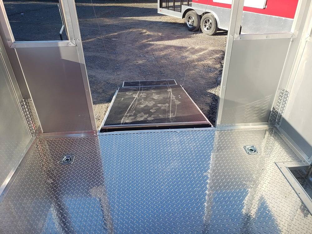 467-8.5-x-20-victory-red-bbq-porch-concession-food-trailer-6.jpg 8.5' x 20' Victory Red BBQ Porch Concession Food Trailer