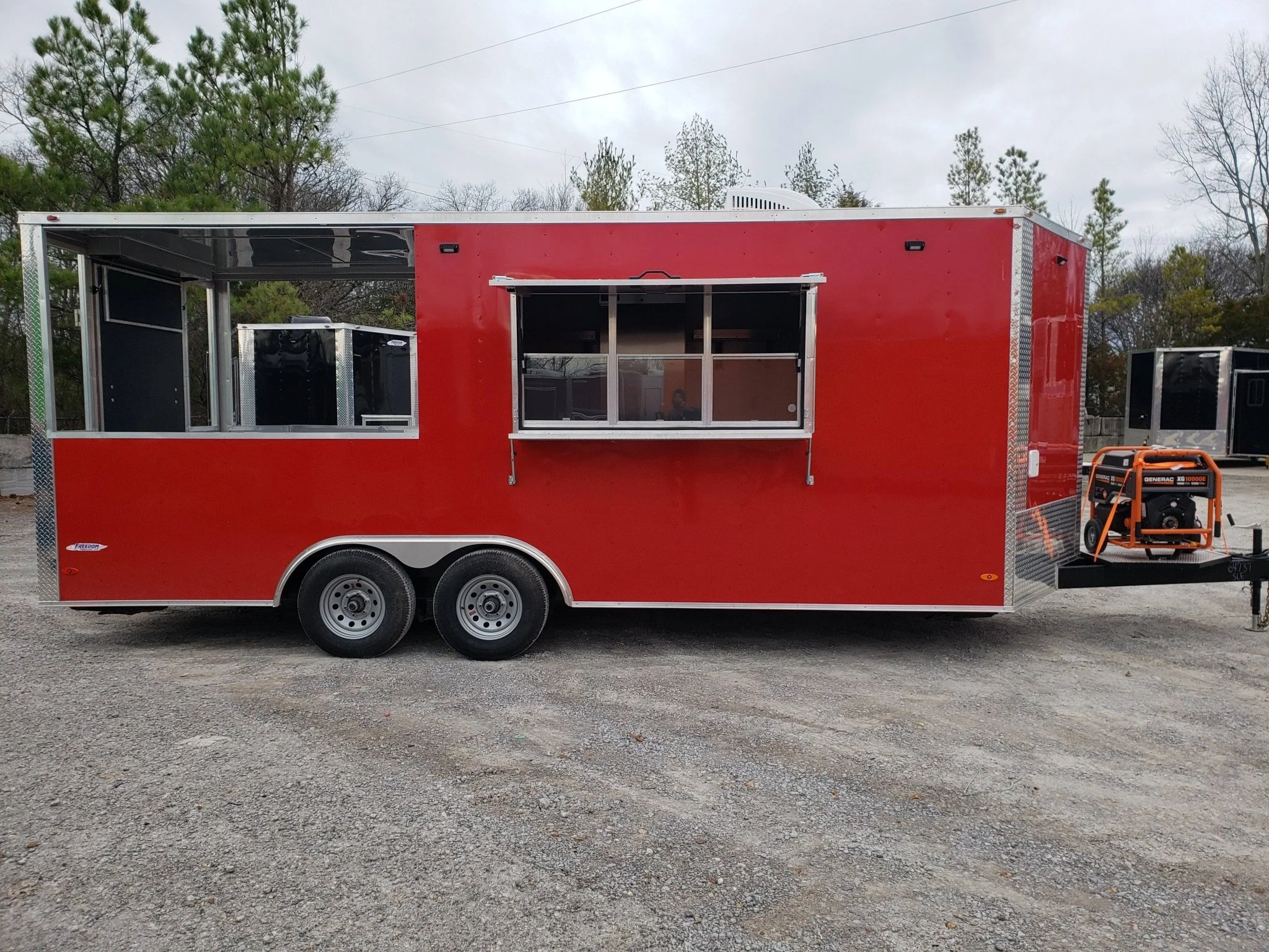 8.5' x 20' Victory Red BBQ Porch Food Concession Trailer with Appliances