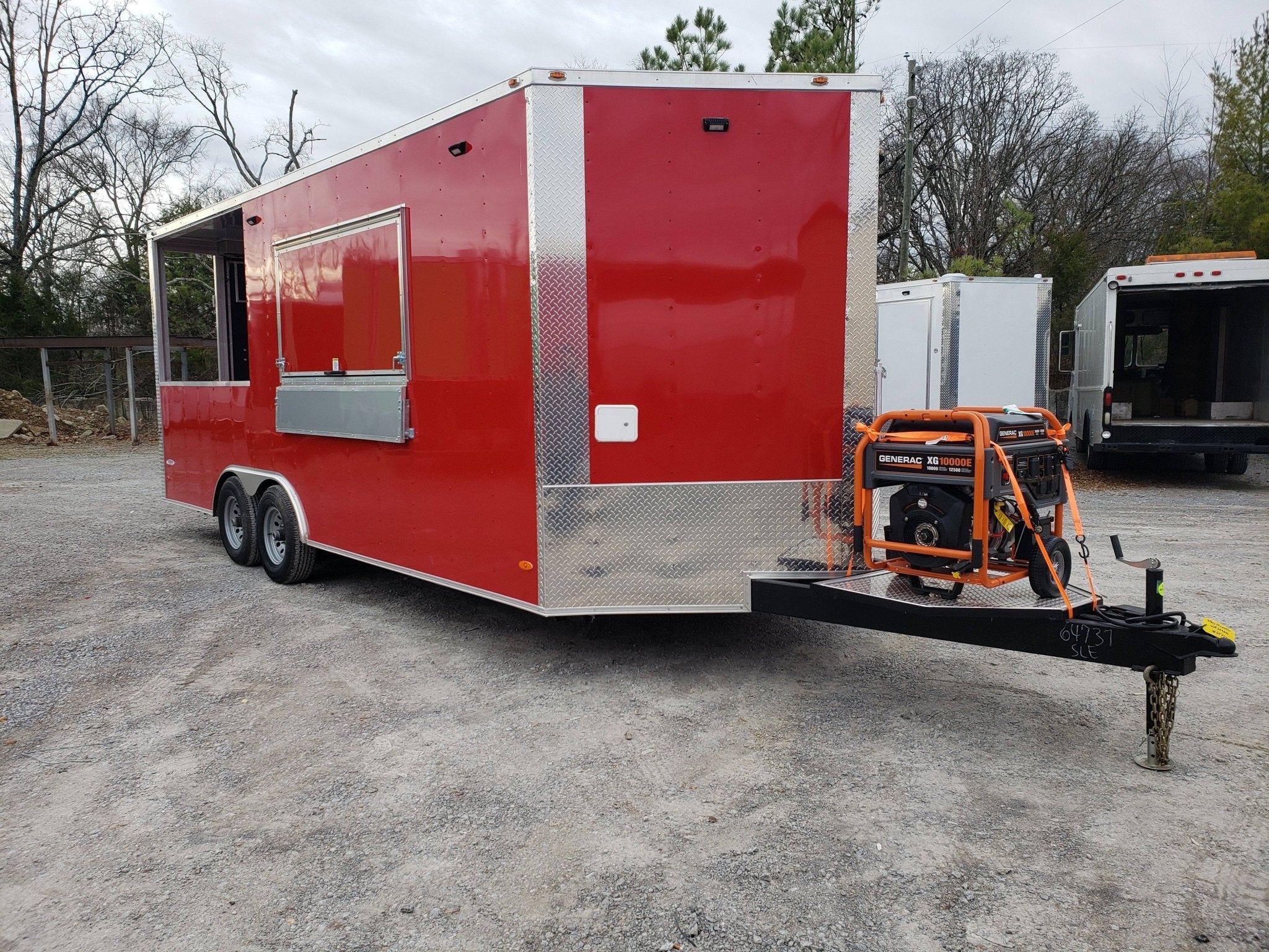 8.5' x 20' Victory Red BBQ Porch Food Concession Trailer with Appliances
