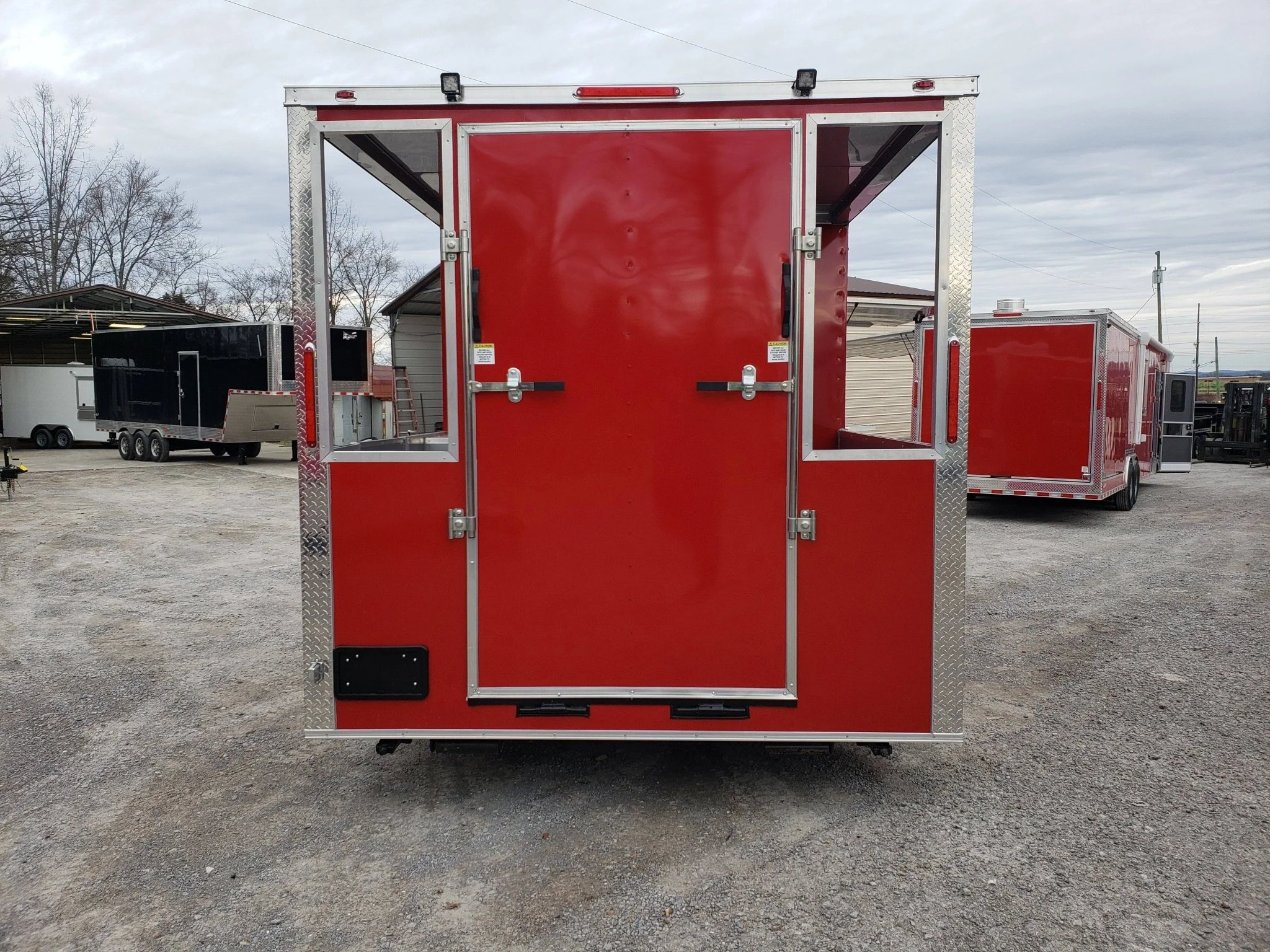 8.5' x 20' Victory Red BBQ Porch Food Concession Trailer with Appliances