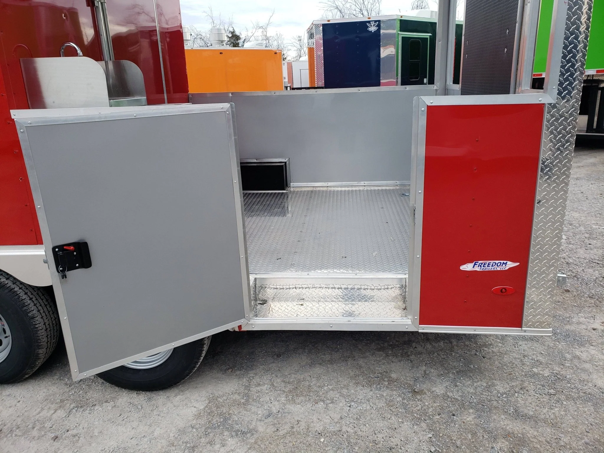 8.5' x 20' Victory Red BBQ Porch Food Concession Trailer with Appliances