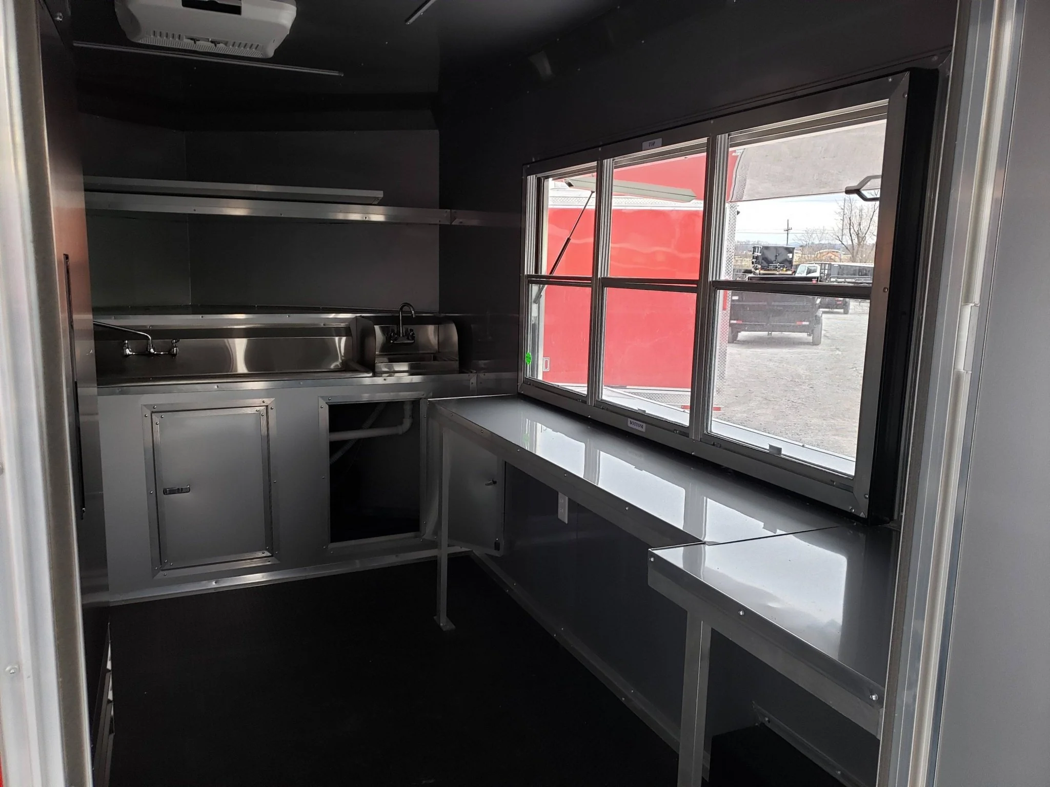 8.5' x 20' Victory Red BBQ Porch Food Concession Trailer with Appliances