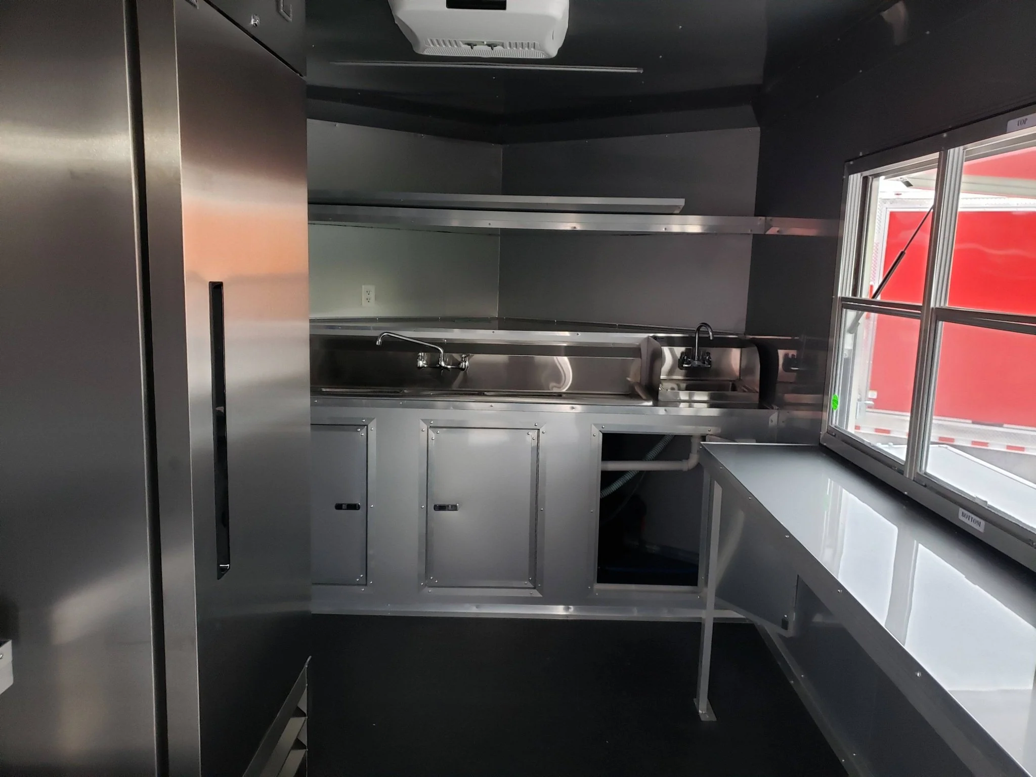 8.5' x 20' Victory Red BBQ Porch Food Concession Trailer with Appliances