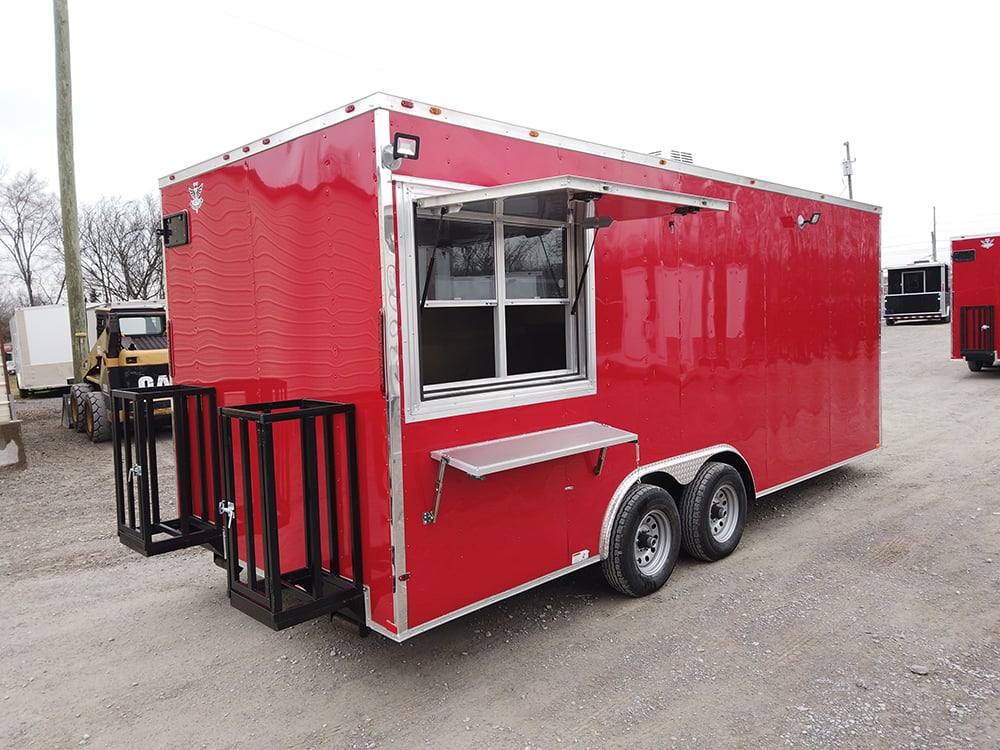 469-8.5-x-20-victory-red-bbq-vending-concession-food-trailer-1.jpg 8.5' x 20' Victory Red BBQ Vending Concession Food Trailer