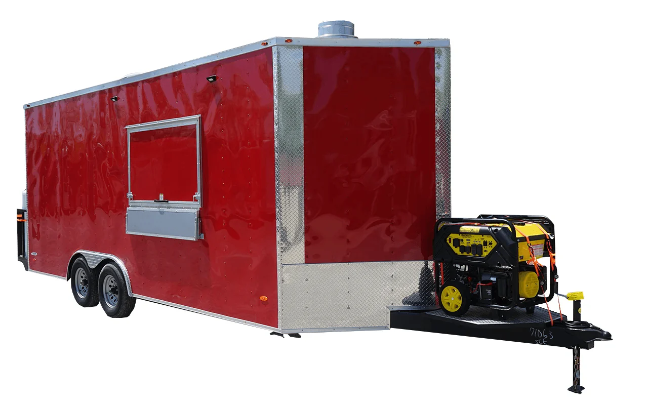470-8.5-x-20-victory-red-concession-trailer-food-event-catering-1.webp 8.5' x 20' Victory Red Concession Trailer Food Event Catering