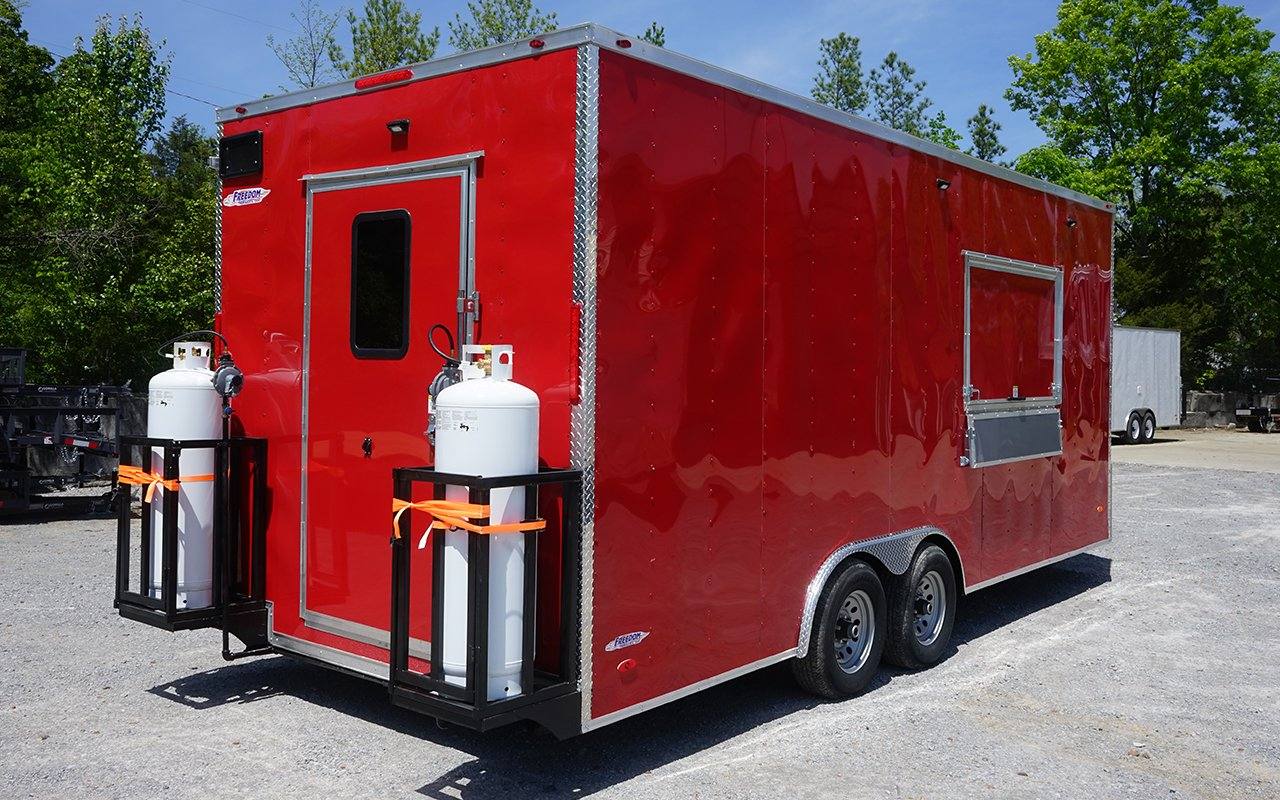 470-8.5-x-20-victory-red-concession-trailer-food-event-catering-7.jpg 8.5' x 20' Victory Red Concession Trailer Food Event Catering