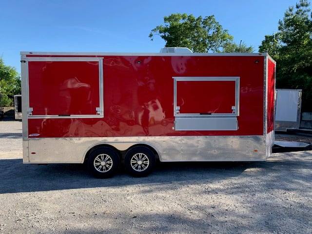 471-8.5-x-20-victory-red-food-vending-concession-trailer-with-restroom-12.jpg 8.5' x 20' Victory Red Food Vending Concession Trailer with Restroom
