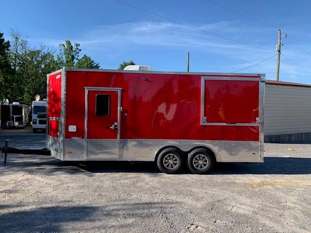 471-8.5-x-20-victory-red-food-vending-concession-trailer-with-restroom-13.jpg 8.5' x 20' Victory Red Food Vending Concession Trailer with Restroom