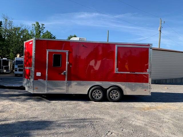 471-8.5-x-20-victory-red-food-vending-concession-trailer-with-restroom-17.jpg 8.5' x 20' Victory Red Food Vending Concession Trailer with Restroom