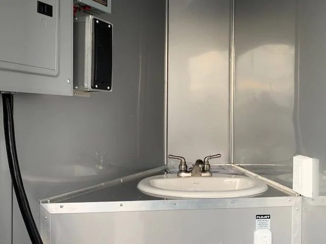 471-8.5-x-20-victory-red-food-vending-concession-trailer-with-restroom-3.webp 8.5' x 20' Victory Red Food Vending Concession Trailer with Restroom