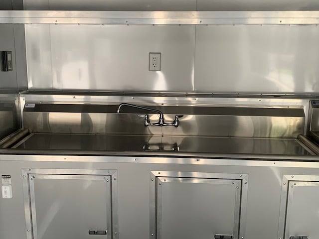 471-8.5-x-20-victory-red-food-vending-concession-trailer-with-restroom-7.jpg 8.5' x 20' Victory Red Food Vending Concession Trailer with Restroom