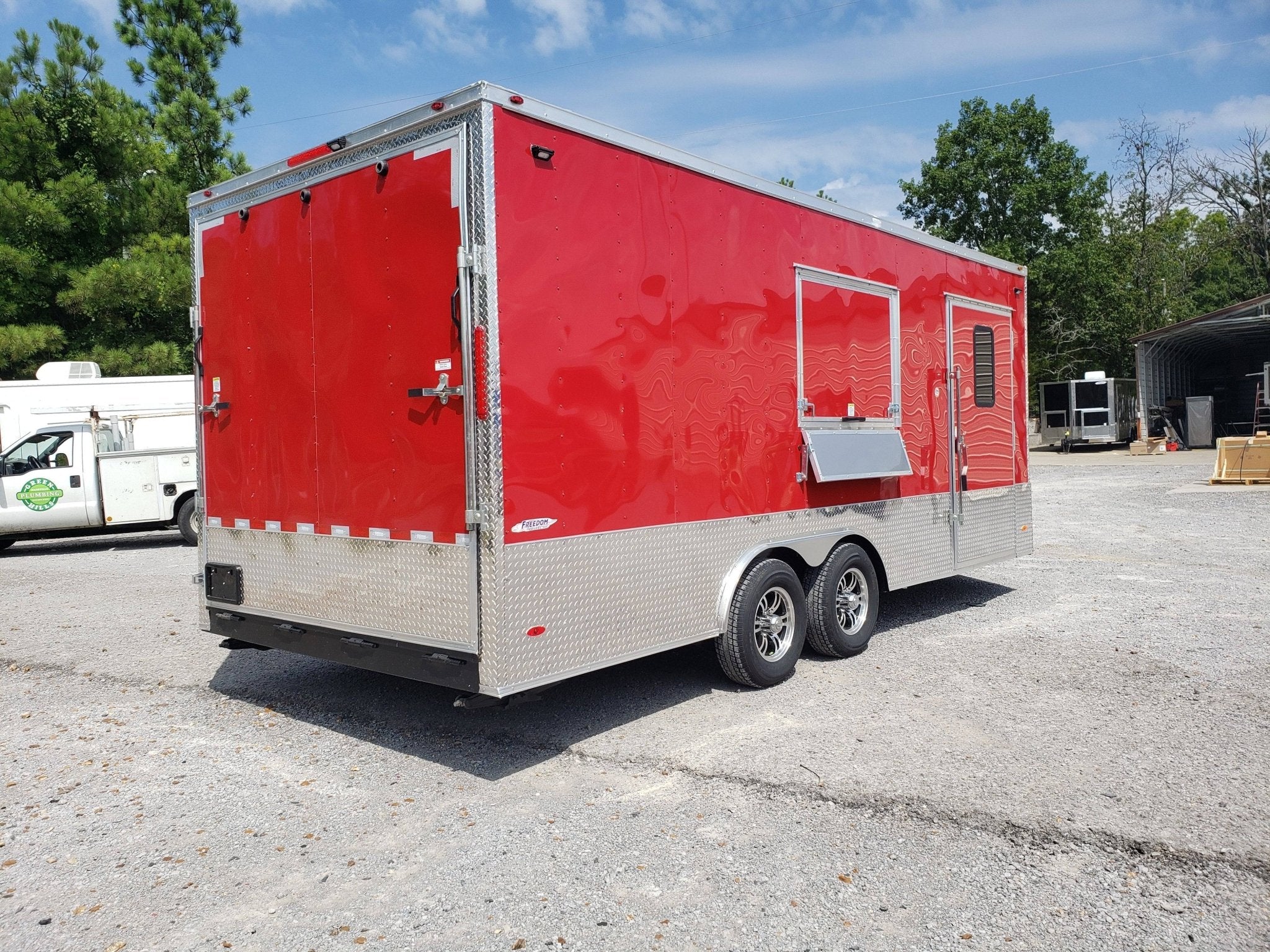 472-8.5-x-20-victory-red-office-trailer-7.jpg 8.5' x 20' Victory Red Office Trailer