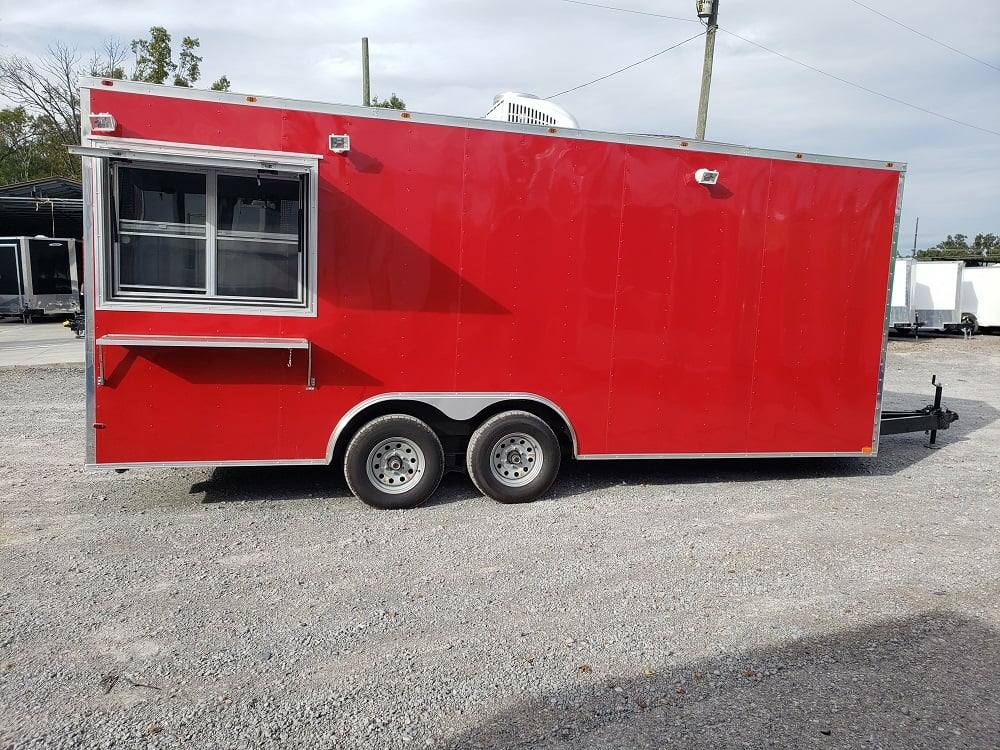 473-8.5-x-20-victory-red-vending-concession-food-trailer-2.jpg 8.5' x 20' Victory Red Vending Concession Food Trailer