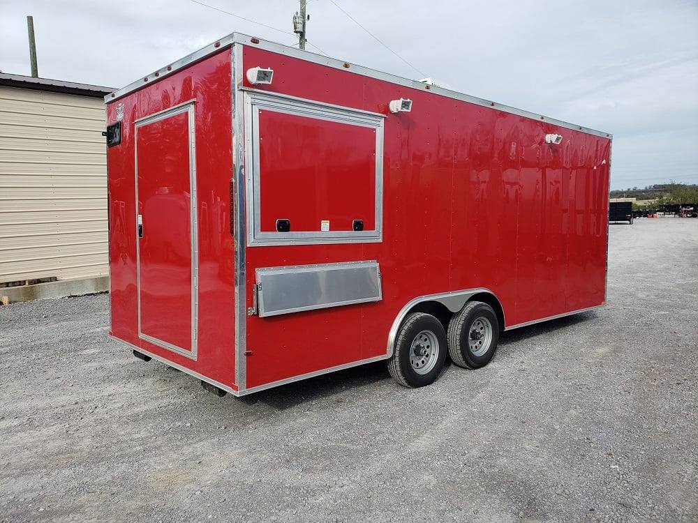 473-8.5-x-20-victory-red-vending-concession-food-trailer-9.jpg 8.5' x 20' Victory Red Vending Concession Food Trailer