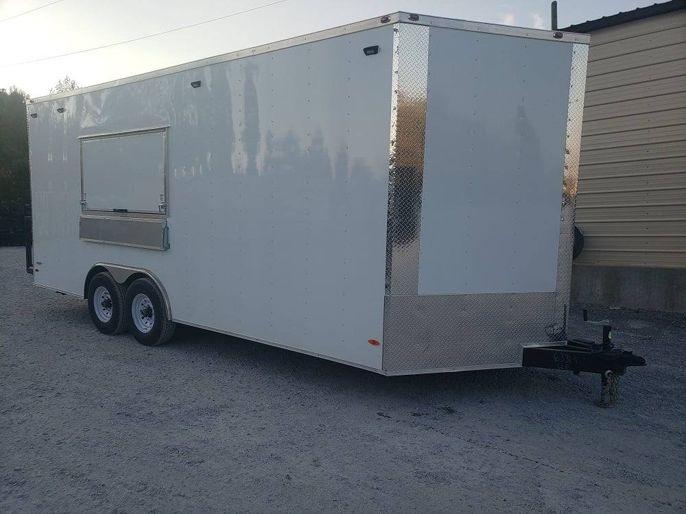 8.5' x 20' White Bakery Concession Food Trailer With Appliances