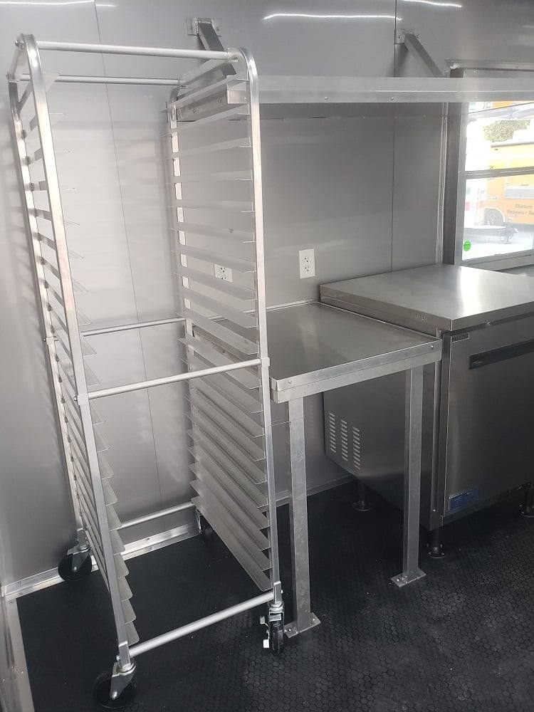 474-8.5-x-20-white-bakery-concession-food-trailer-with-appliances-2.jpg 8.5' x 20' White Bakery Concession Food Trailer With Appliances